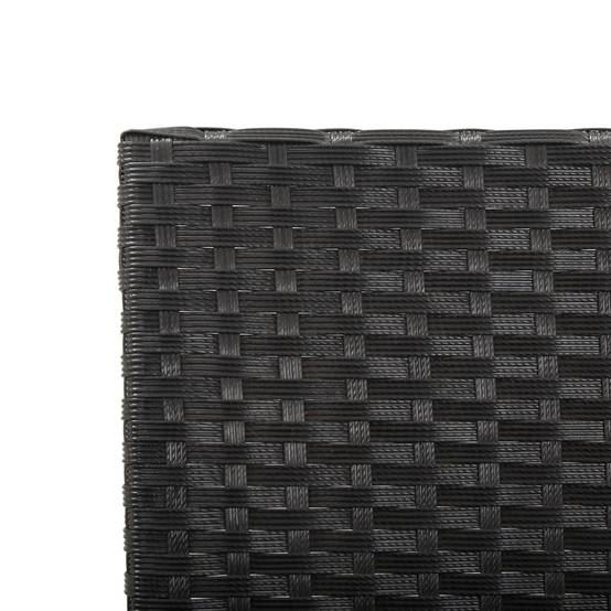 Canapé Lit de Jardin Convertible Résine Tressée Coussins Déhoussables Noir 176 cm – ComfortXL Outdoor Living - Image 8