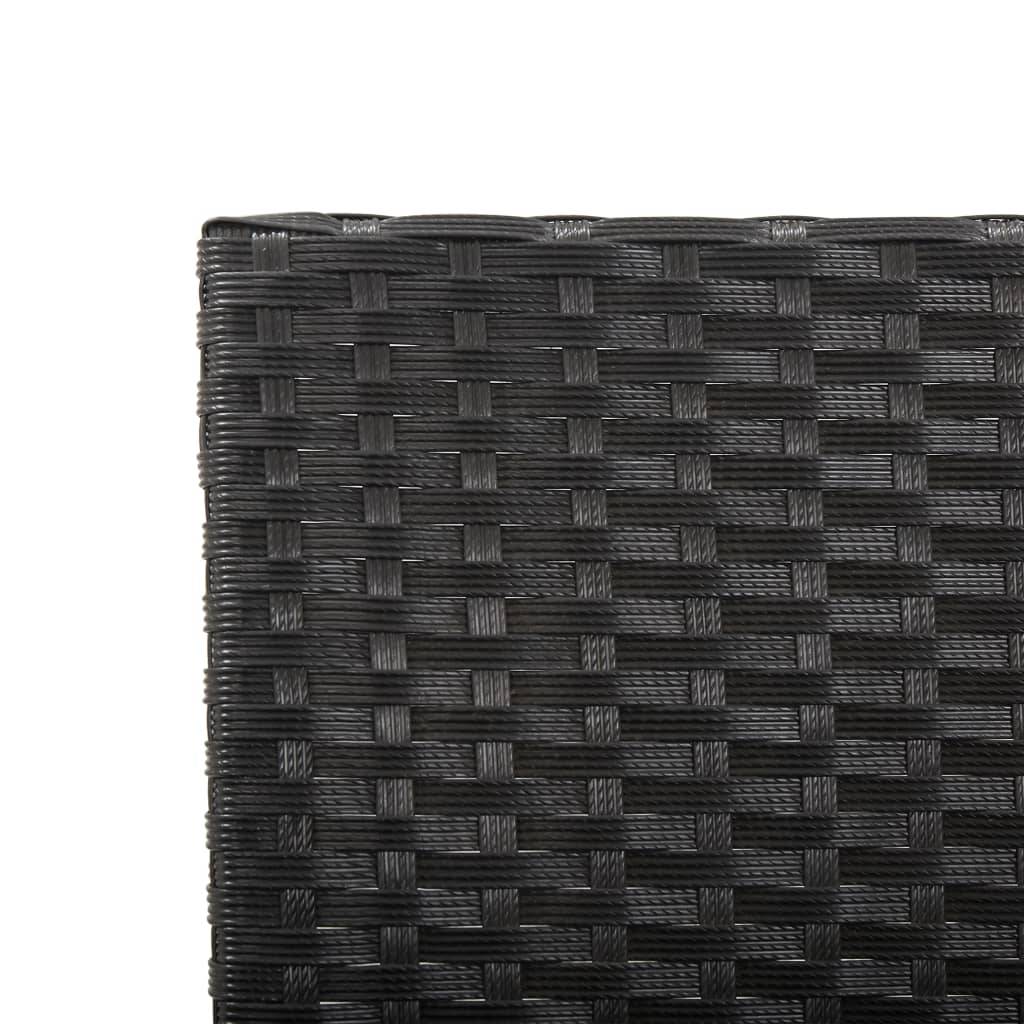 Canapé Lit de Jardin Convertible Résine Tressée Coussins Déhoussables Noir 176 cm – ComfortXL Outdoor Living - Image 8