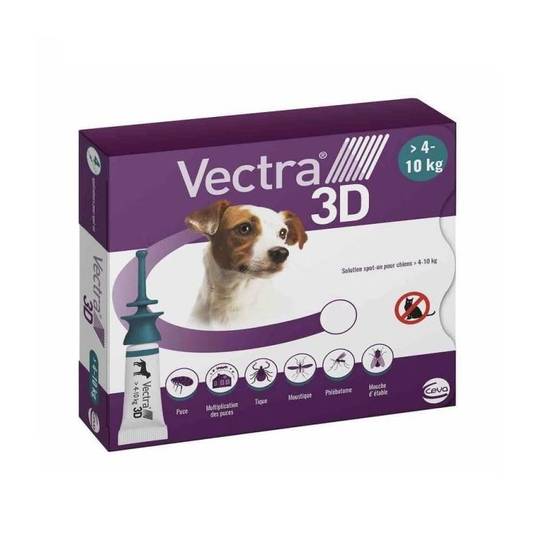 VECTRA 3D CHIEN (4-10 kg) 12 pipettes - Image 1