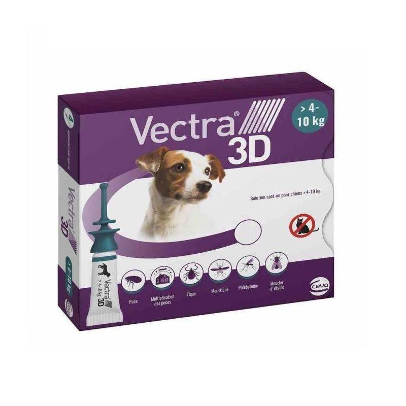 VECTRA 3D CHIEN (4-10 kg) 12 pipettes - Image 1