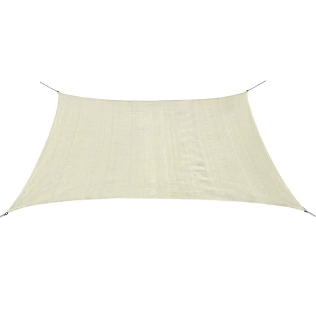 Helloshop26 - Voile toile d'ombrage parasol PEHD carré 2 x 2 m crème - Image 1