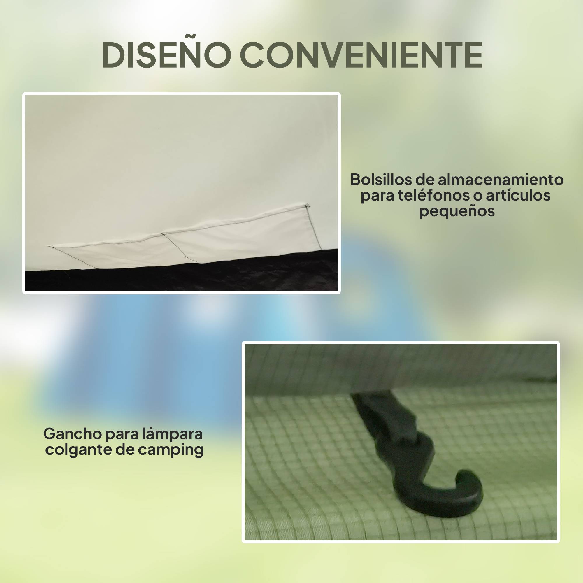 ComfortXL - Tente tunnel gonflable polyester pour 6 personnes imperméable anti-UV vert olive - ComfortXL Outdoor Living - Image 10