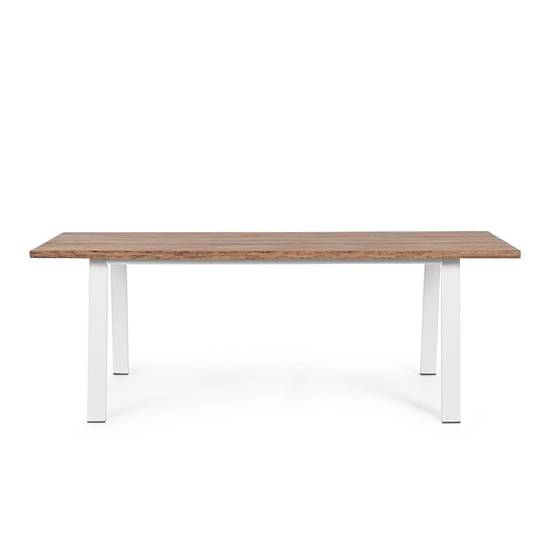 Autre - Table de jardin rectangulaire en bois et métal L200 8 personnes - OLERON - Image 1
