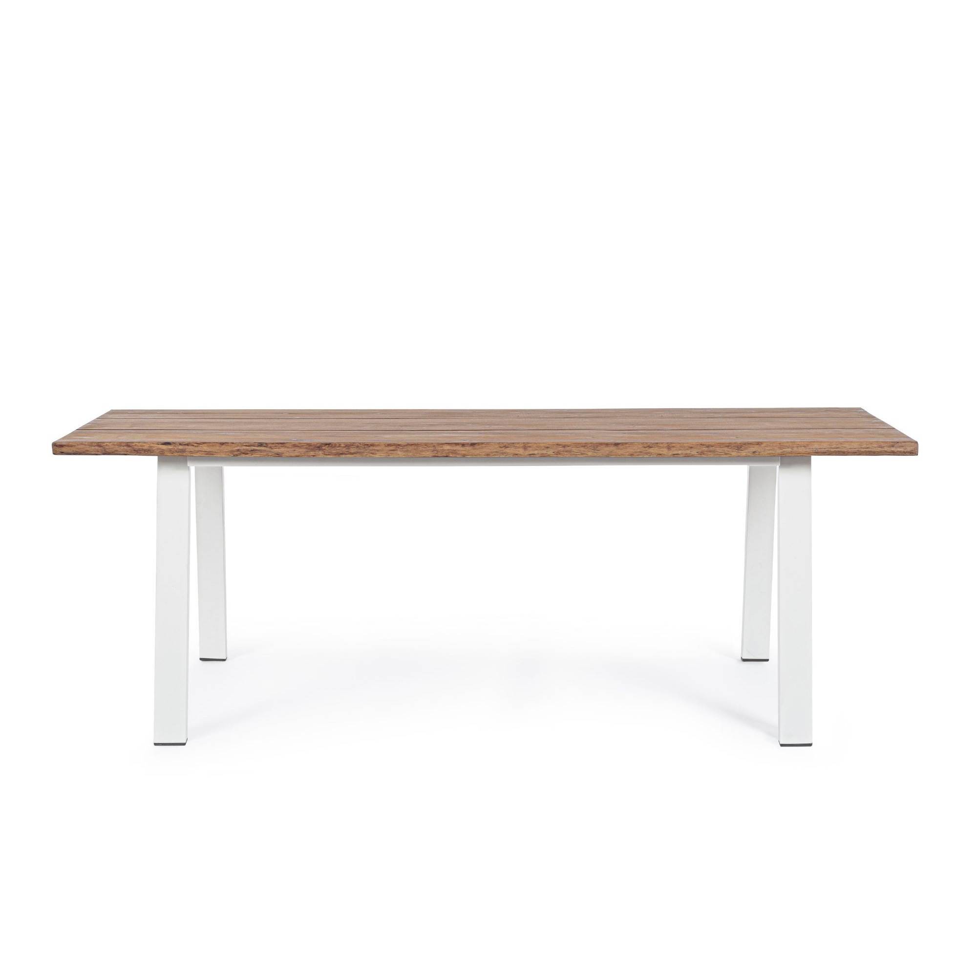 Autre - Table de jardin rectangulaire en bois et métal L200 8 personnes - OLERON - Image 1