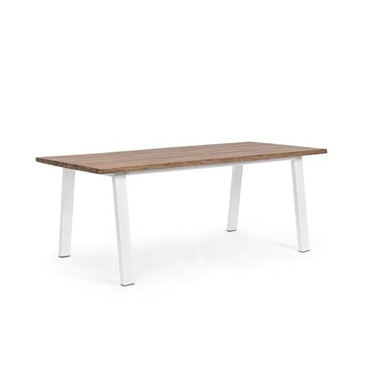 Autre - Table de jardin rectangulaire en bois et métal L200 8 personnes - OLERON - Image 2