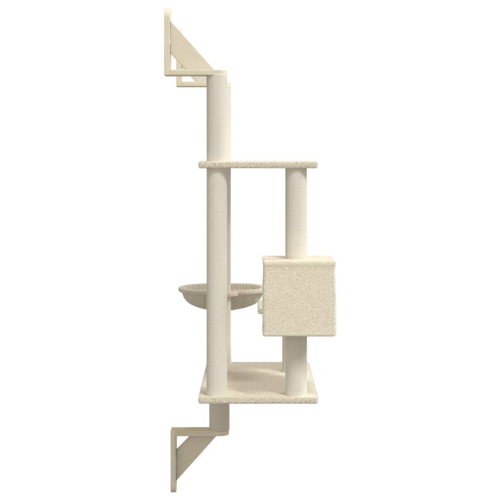 Vidaxl - Arbre à chat mural avec griffoir crème 153 cm vidaXL 172404 - Image 6