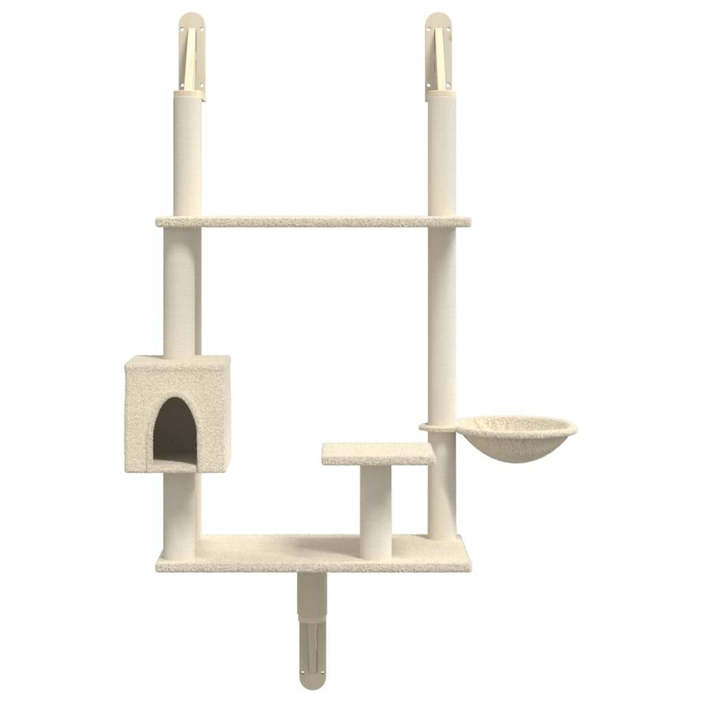 Vidaxl - Arbre à chat mural avec griffoir crème 153 cm vidaXL 172404 - Image 5