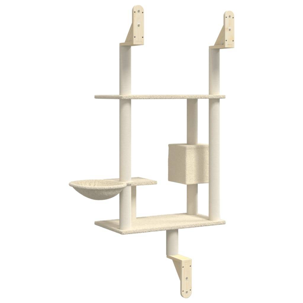 Vidaxl - Arbre à chat mural avec griffoir crème 153 cm vidaXL 172404 - Image 7