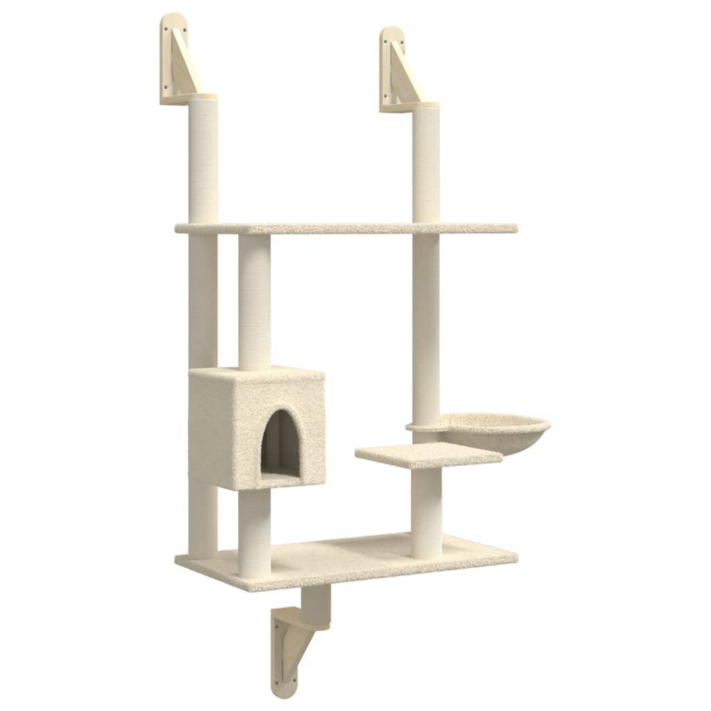 Vidaxl - Arbre à chat mural avec griffoir crème 153 cm vidaXL 172404 - Image 2
