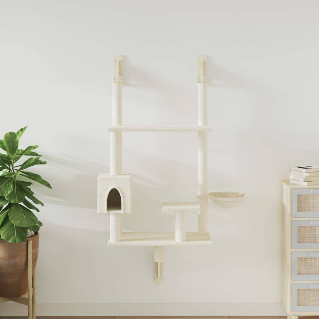 Vidaxl - Arbre à chat mural avec griffoir crème 153 cm vidaXL 172404 - Image 1