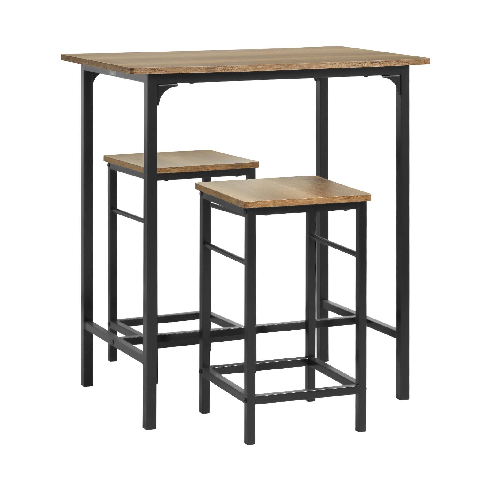 SoBuy Table et 2 Tabourets de Bar Bistrot, Table Haute Mange-Debout pour Cuisine, Salon, Balcon, Modèle OGT10-PF - Image 1