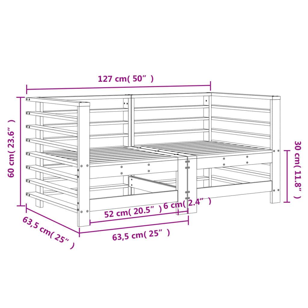 Vidaxl - Canapés d'angle de jardin 2 pcs bois massif douglas vidaXL 825637 - Image 3