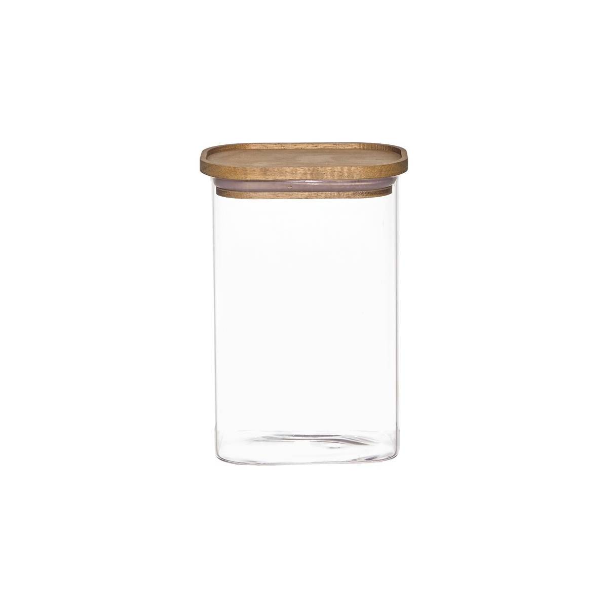 The Home Deco Factory - Bocal de Conservation "Heritage" 1,3L Transparent & Marron - Image 3