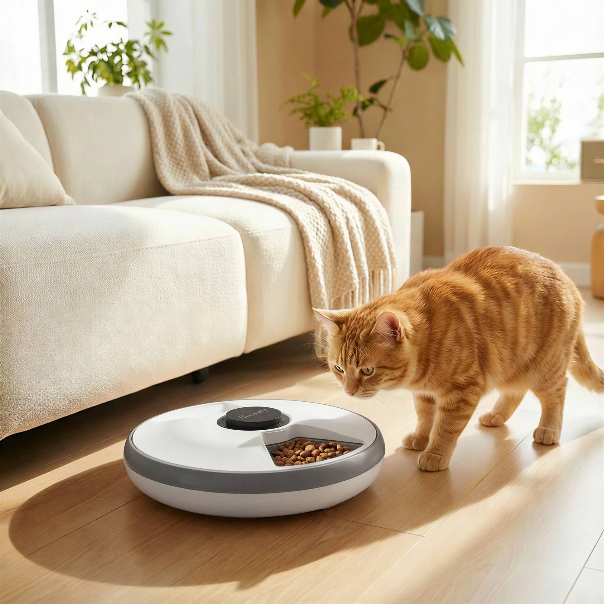 Distributeur automatique de nourriture pour chats et chiens avec minuterie et affichage LED, 1 à 6 repas par jour, pour aliments secs et humides - Image 3