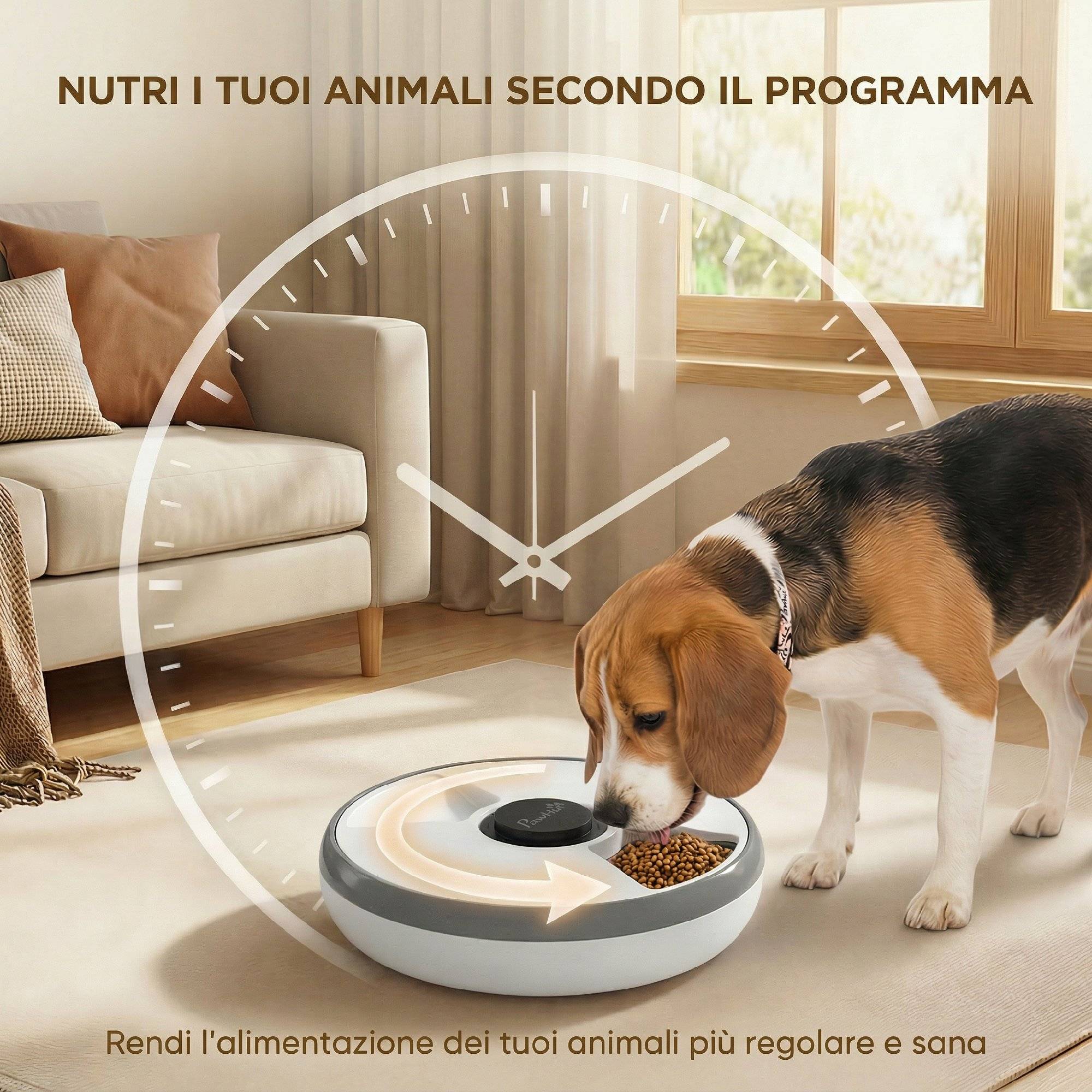Distributeur automatique de nourriture pour chats et chiens avec minuterie et affichage LED, 1 à 6 repas par jour, pour aliments secs et humides - Image 8
