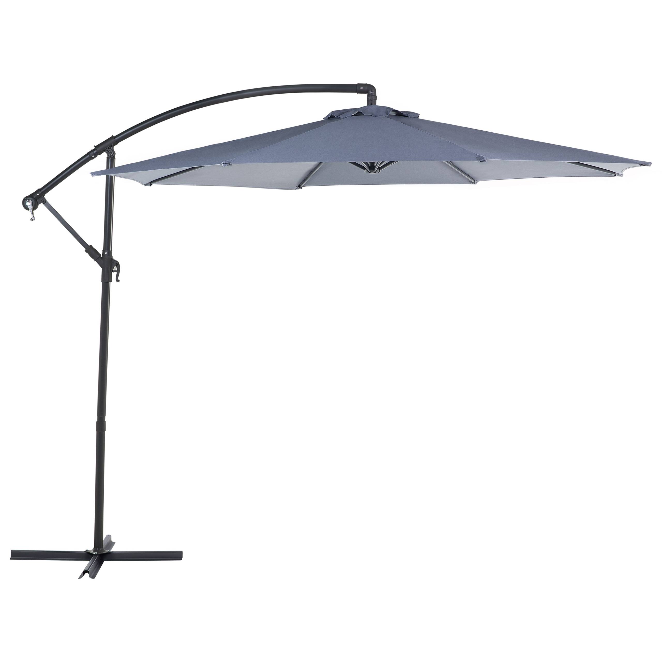 Beliani - Parasol déporté Tissu Gris foncé RAVENNA - Beliani - Image 2