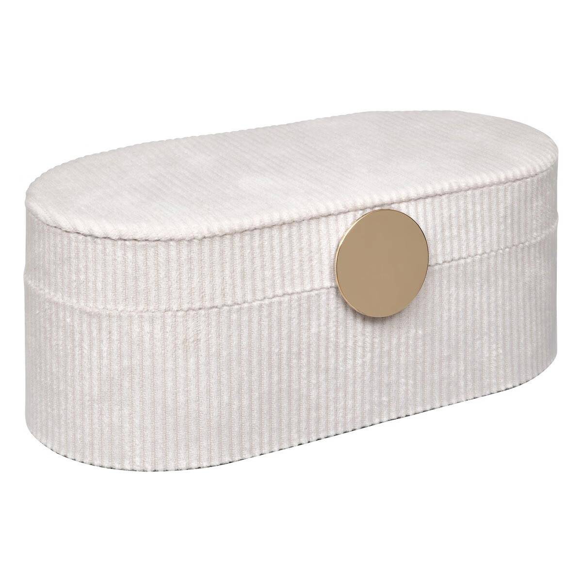 Boîte à Bijoux en Velours "Enya" 25cm Beige - Image 1
