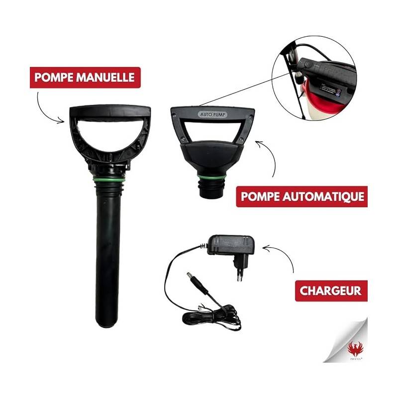 PHOENIX ROLLER SPRAYER 12L – Pulvérisateur électrique sur roues autonome sans effort avec batterie rechargeable, tuyau 3M et pression automatique - Image 4