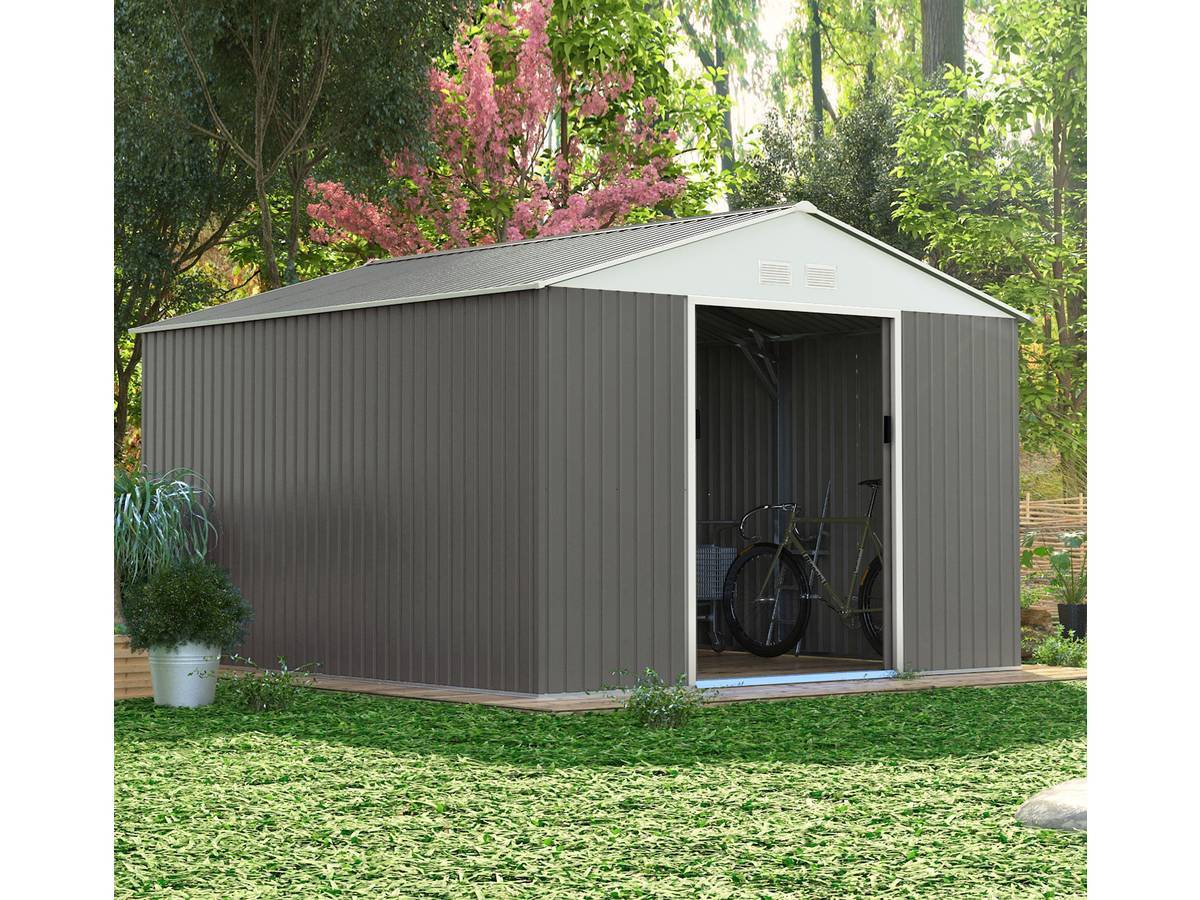 Abri De Jardin Métal "dallas" - 12.99 M² - Taupe -habitat Et Jardin - Image 2