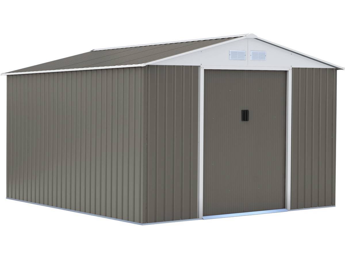 Abri De Jardin Métal "dallas" - 12.99 M² - Taupe -habitat Et Jardin - Image 1