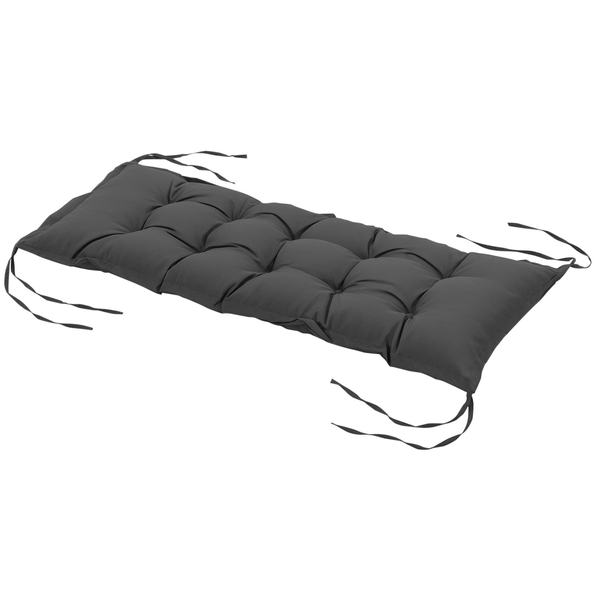 Outsunny - Coussin de banc de jardin 100x40cm rembourrage épais doux intérieur/extérieur gris foncé - Outsunny - Image 1