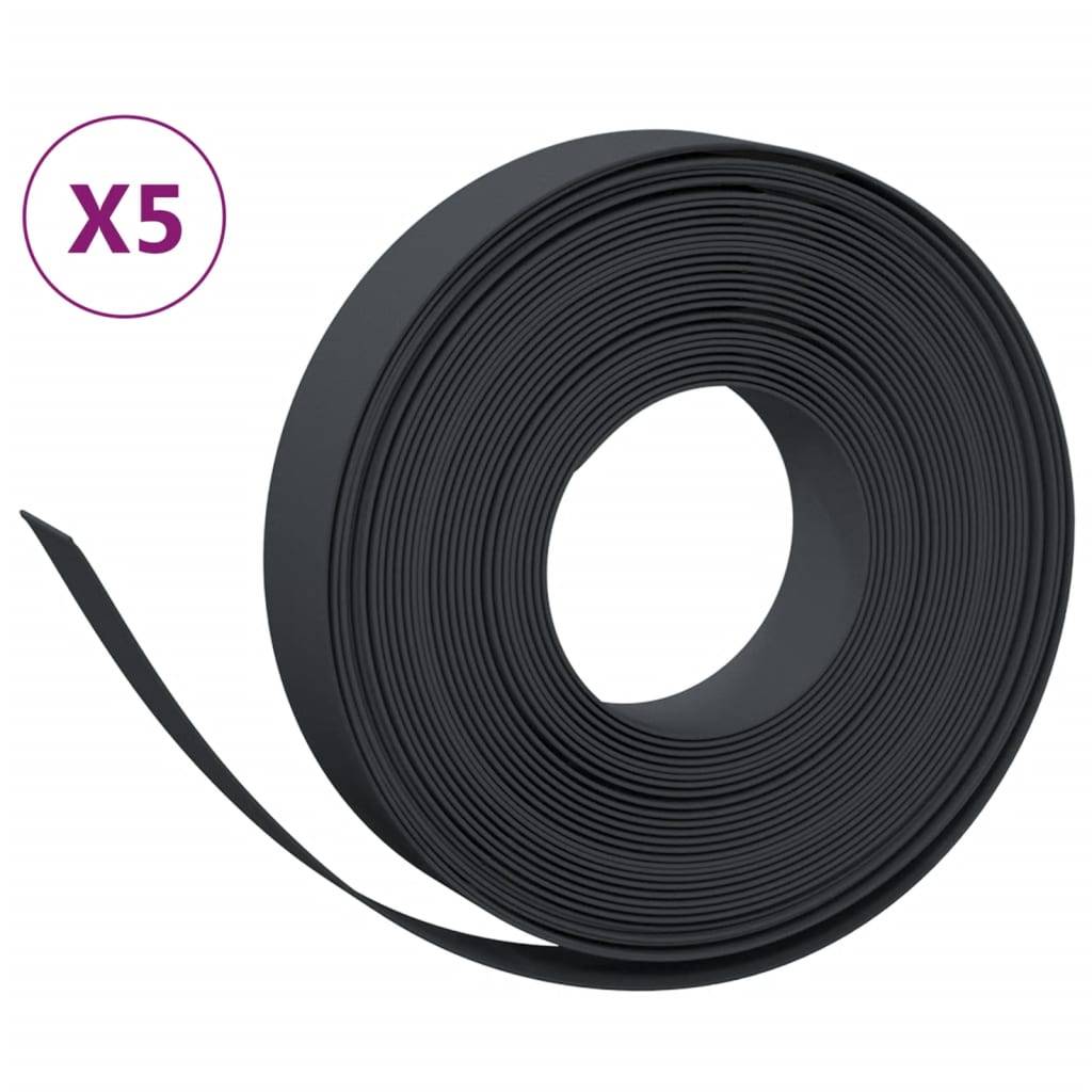 Bordure de jardin polyéthylène séparation aménagement 10mx10cm noir - ComfortXL Outdoor Living - Image 2