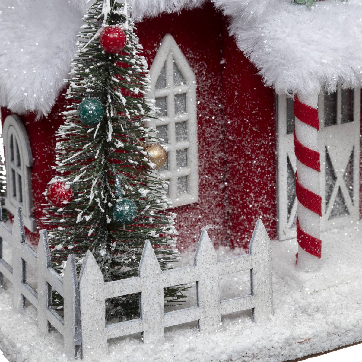 Fééric Lights & Christmas - Déco à poser Maison du Père Noël enneigée H 25.5 cm - Image 2