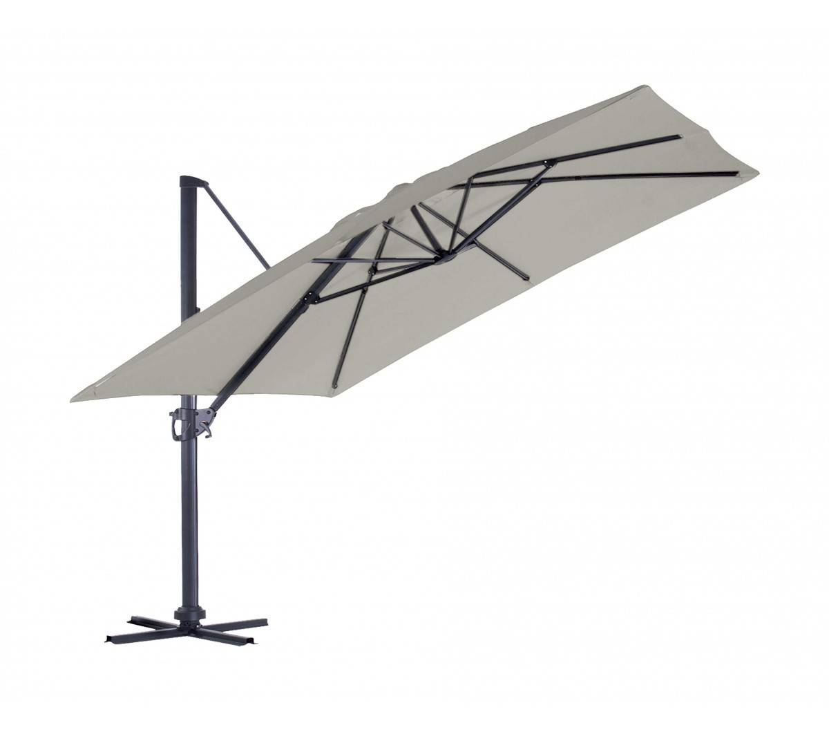 Parasol déporté 4x3m - Lin en Aluminium - LUXEKING - Image 3