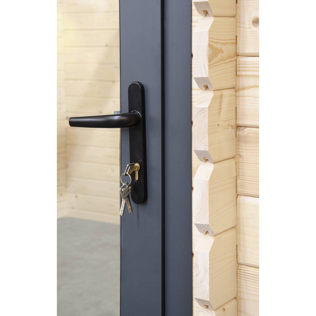 Altanka - Abri de jardin en bois - 17.4m2 - 5.79x3m - Ep. 28mm - Couleur: naturel - DOM640 - ALTANKA - Image 7