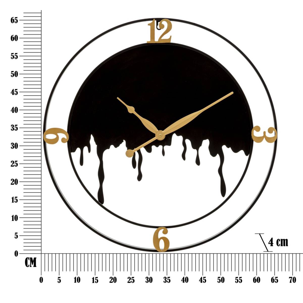 Horloge Murale en Métal "Splash" 66cm Noir - Image 6