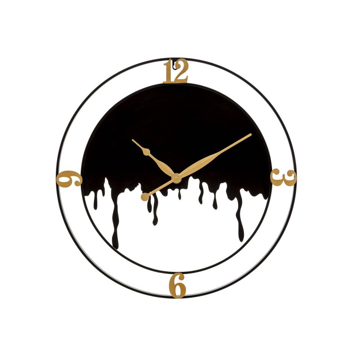 Horloge Murale en Métal "Splash" 66cm Noir