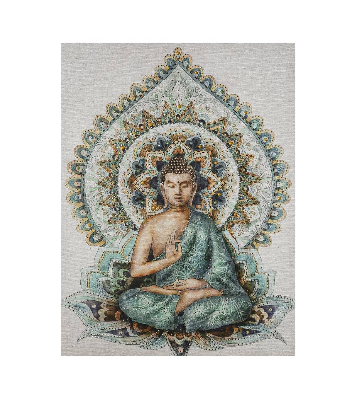 Tableau Toile murale imprimée Bouddha en relief 58 x 78 cm - Image 1