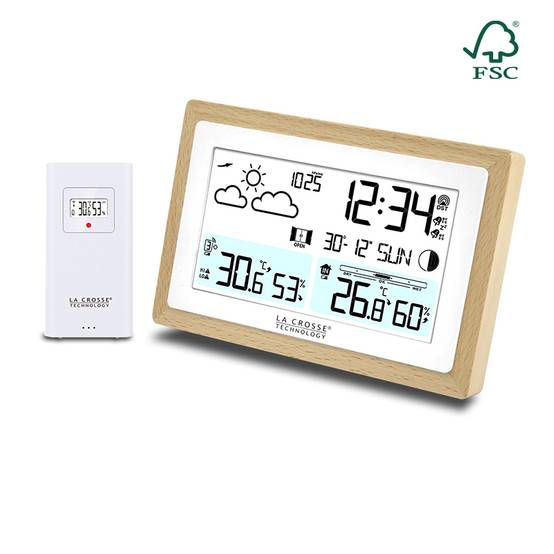 La Crosse Technology - Station Météo avec Contour Bois