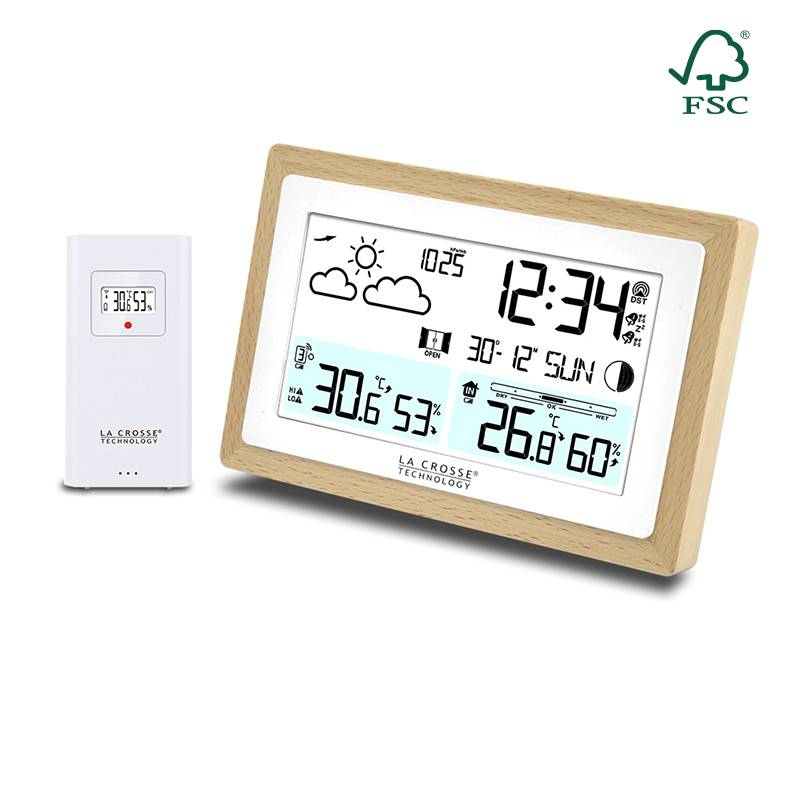 La Crosse Technology - Station Météo avec Contour Bois