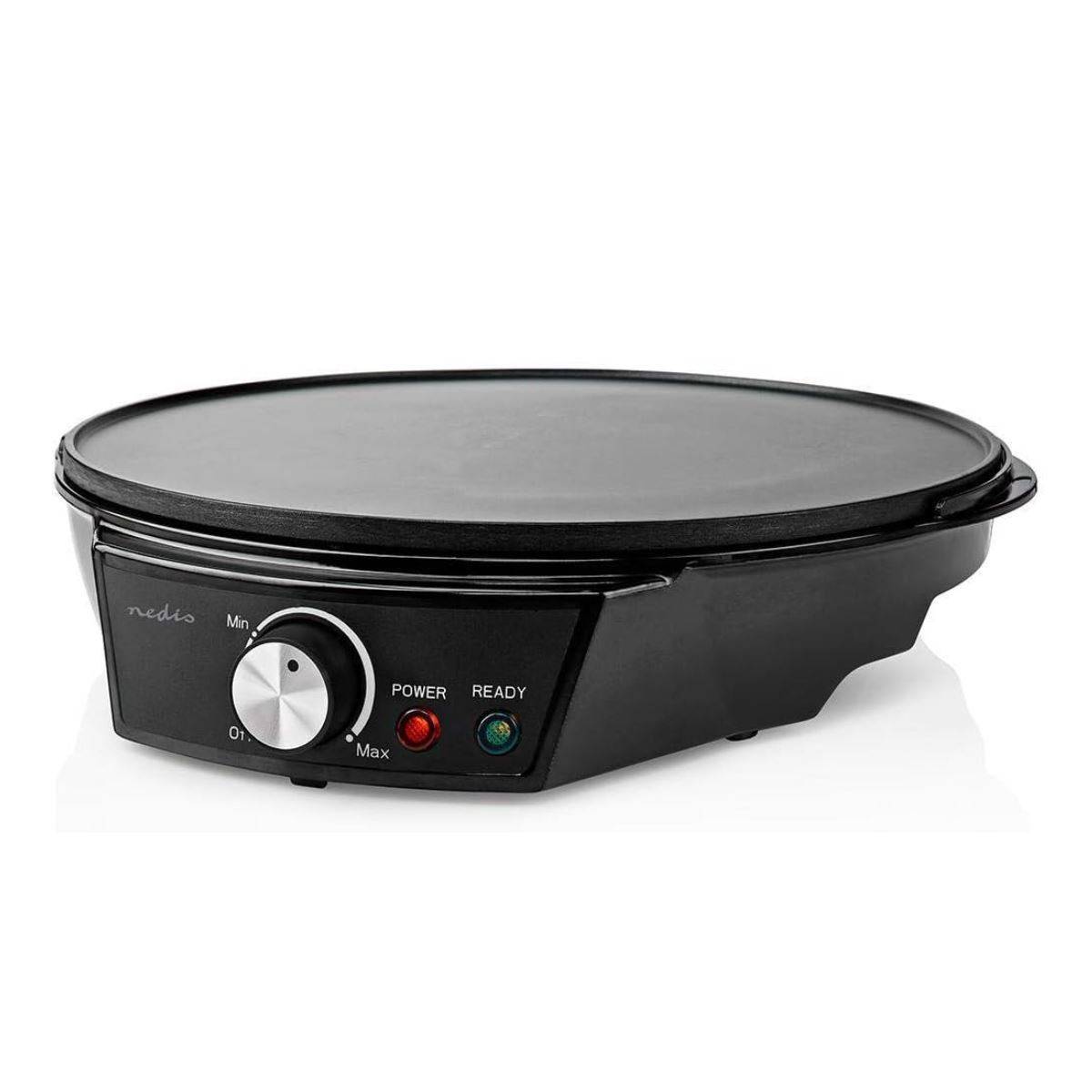 Crêpière électrique 1200W Ø30 cm Machine à crêpes Métal revêtement anti-adhésif NEDIS - Image 4
