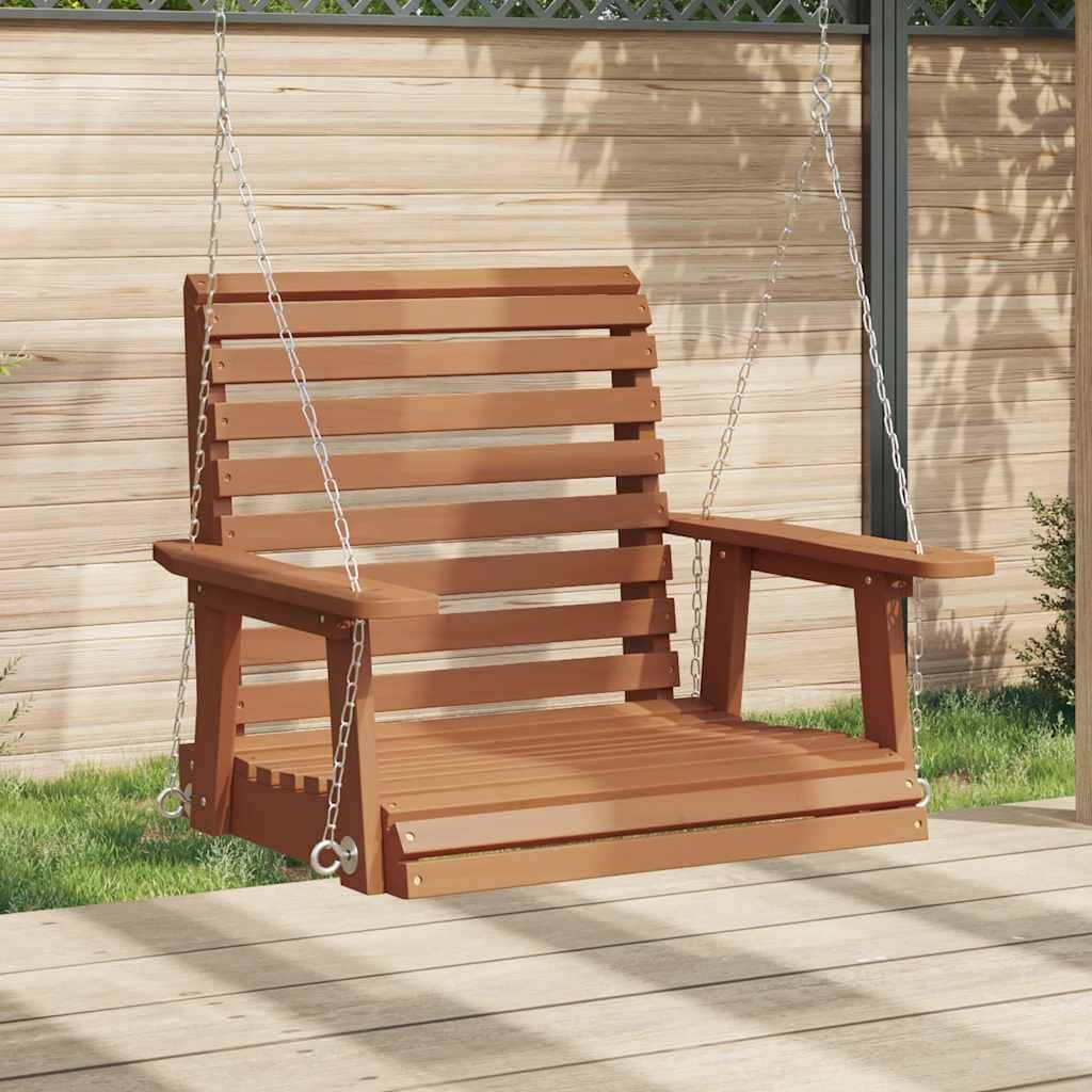 Vidaxl - Chaise balançoire de jardin chaînes en métal bois massif sapin vidaXL 4008979 - Image 1