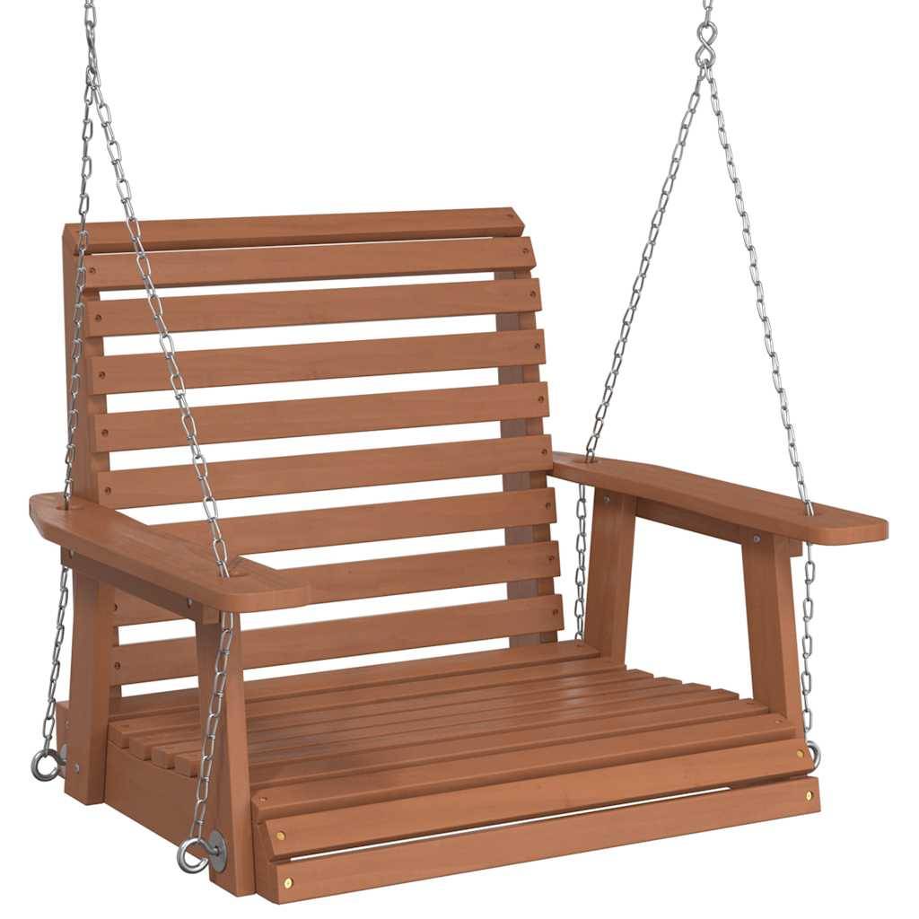 Vidaxl - Chaise balançoire de jardin chaînes en métal bois massif sapin vidaXL 4008979 - Image 2