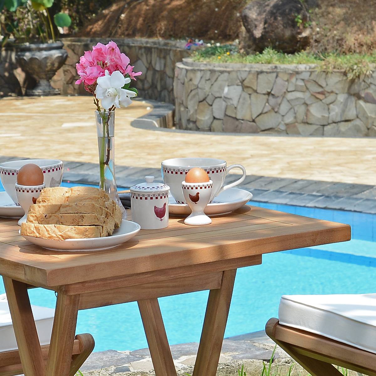 Salon de jardin en teck massif Sawu, 2 places - TECK'Attitude - Image 3