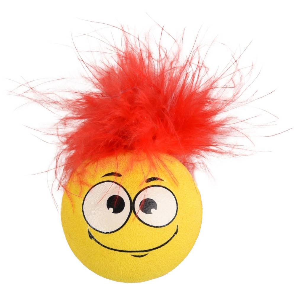 1 Balle Holly avec plume ø 4.2 cm couleur aléatoire jouet pour chat. - Image 2