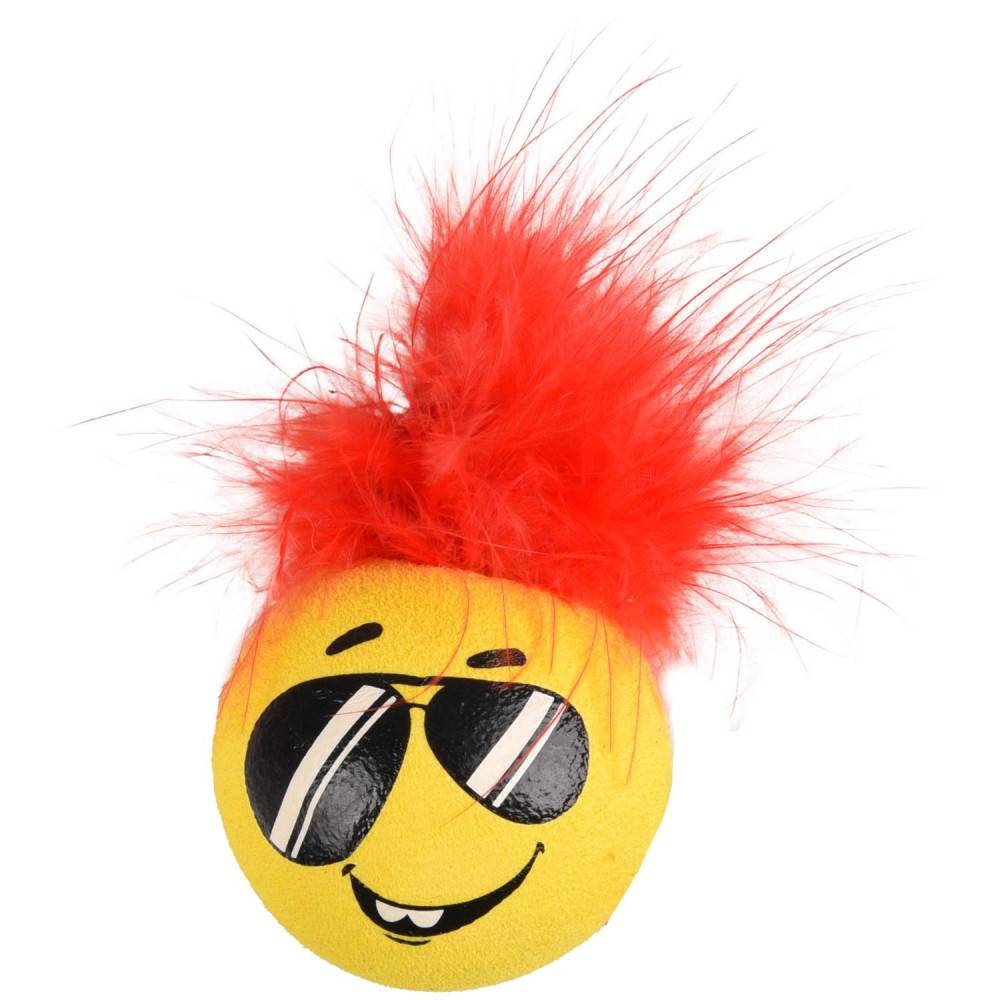 1 Balle Holly avec plume ø 4.2 cm couleur aléatoire jouet pour chat. - Image 1