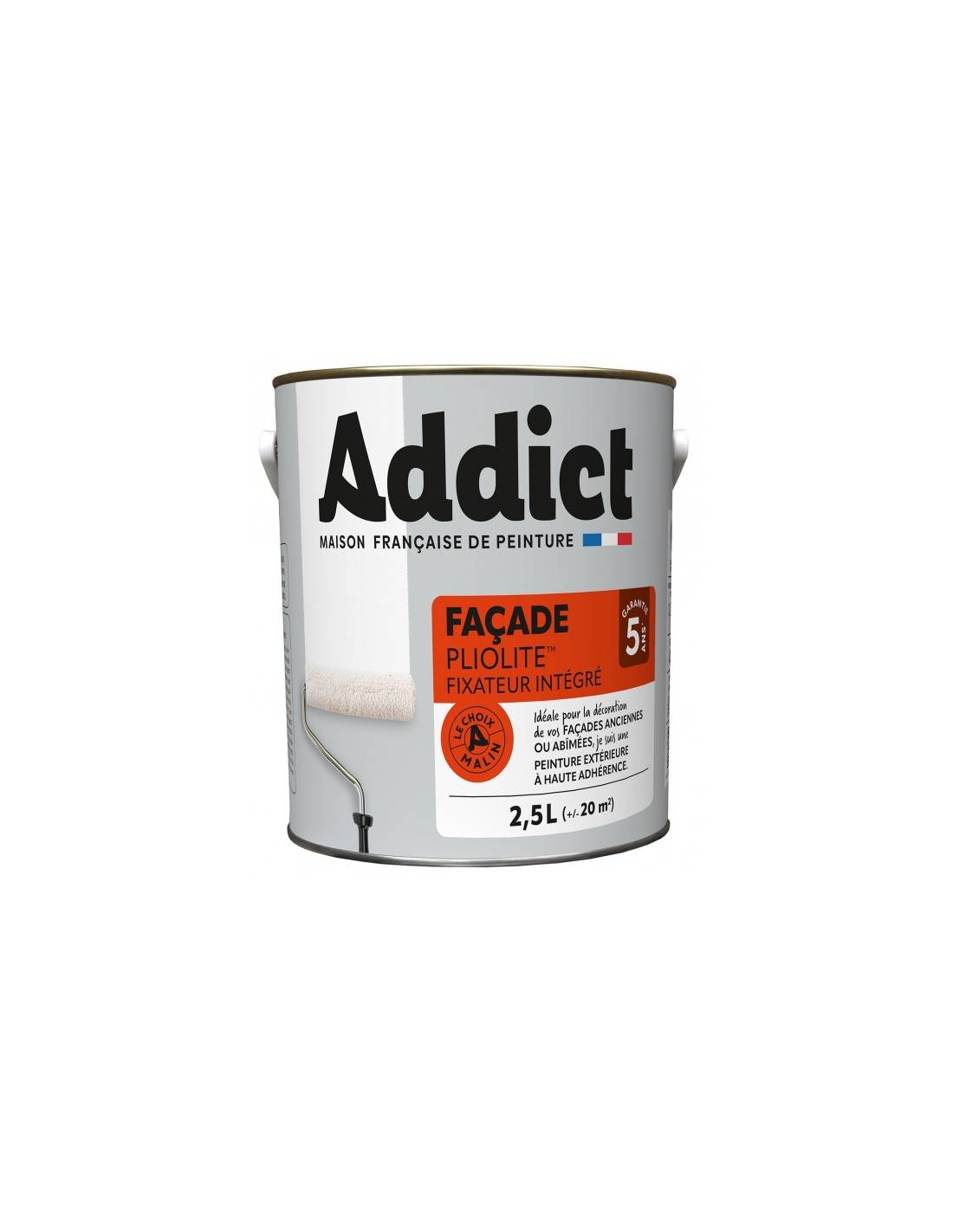 Peinture Façade 100% Pliolite 2.5 Litres Ton Pierre - Addict - Image 1