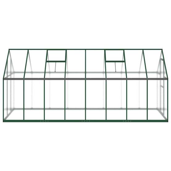 Serre Jardin Aluminium Polycarbonate Hivernage 445x169cm 7,5m² Vert - ComfortXL Outdoor Living - Image 4