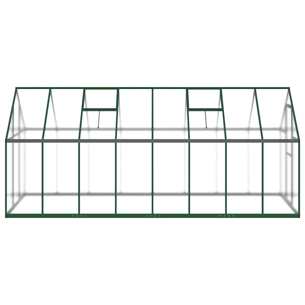 Serre Jardin Aluminium Polycarbonate Hivernage 445x169cm 7,5m² Vert - ComfortXL Outdoor Living - Image 4