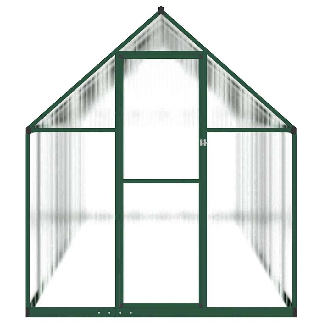 Serre Jardin Aluminium Polycarbonate Hivernage 445x169cm 7,5m² Vert - ComfortXL Outdoor Living - Image 3