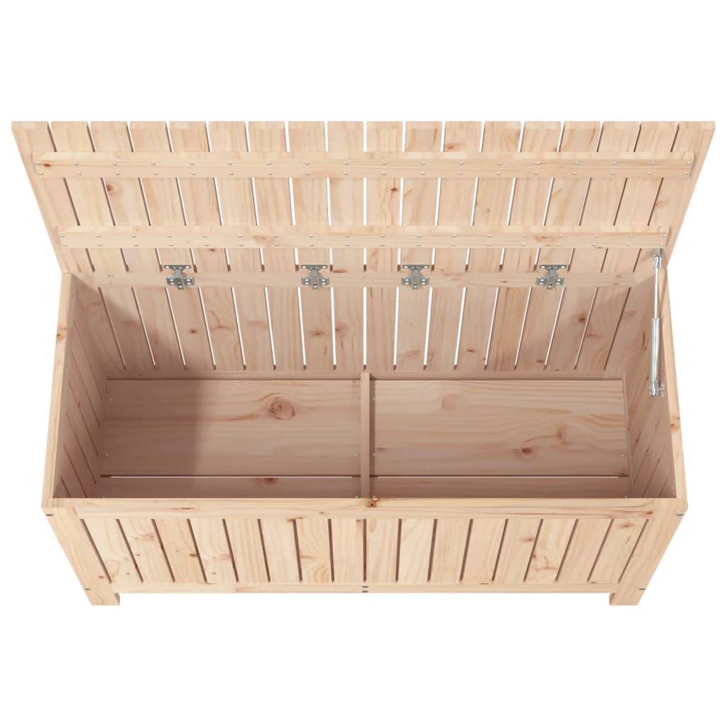 Coffre de jardin bois de pin naturel 115 x 49 x 60 cm - PANGIVO - Image 8