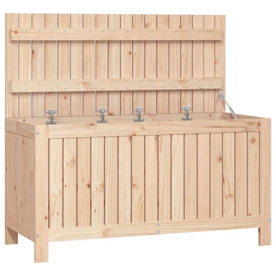 Coffre de jardin bois de pin naturel 115 x 49 x 60 cm - PANGIVO - Image 2