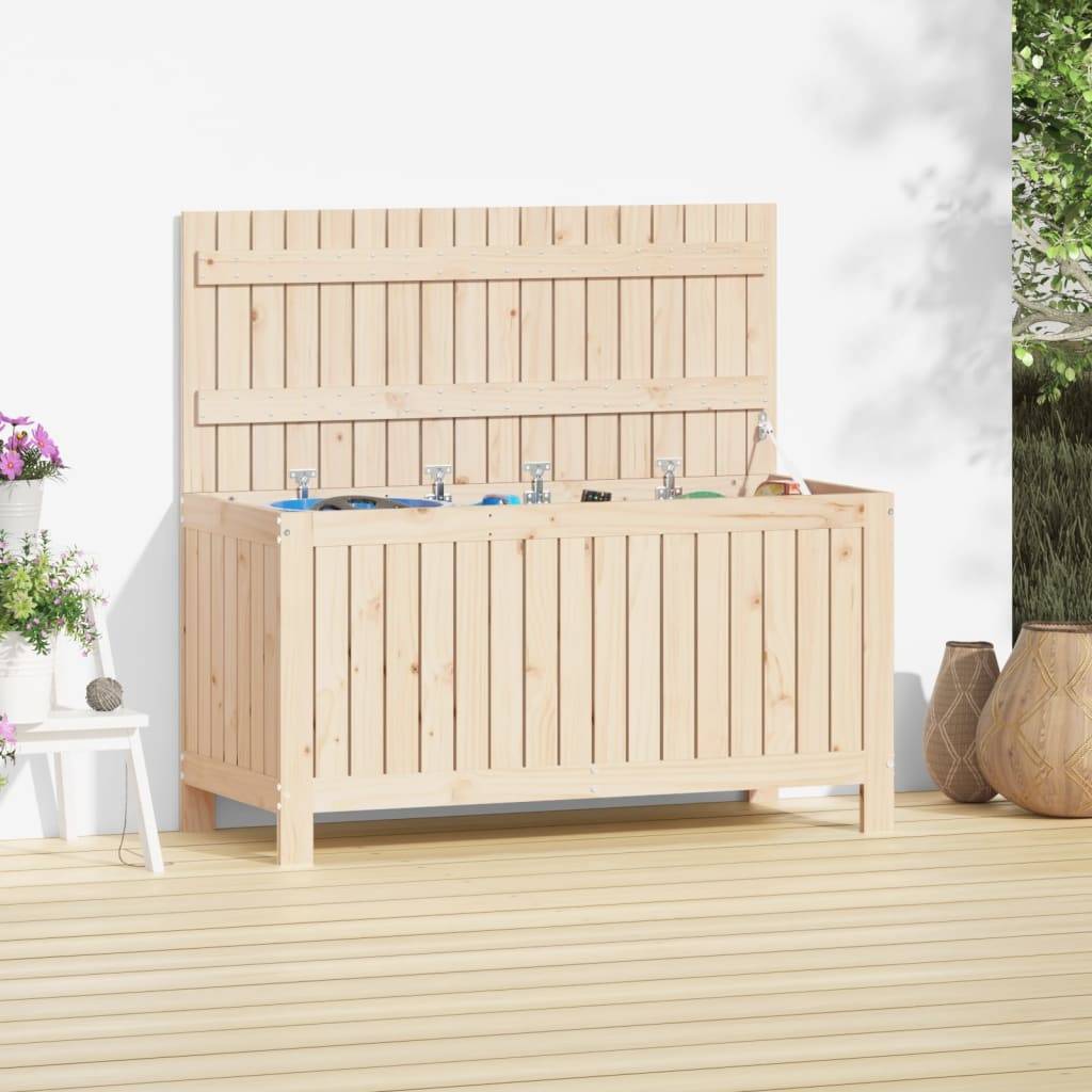 Coffre de jardin bois de pin naturel 115 x 49 x 60 cm - PANGIVO