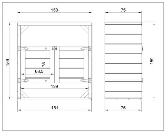 Timbela - Abri de jardin pour poubelles, Cache poubelle extérieur 1,14 m² / 2x240L - Timbela M980A-TERRA BROWN - Image 5