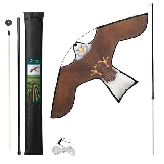 Cerf volant anti oiseaux effaroucheur avec mat Faucon modele B - Image 1