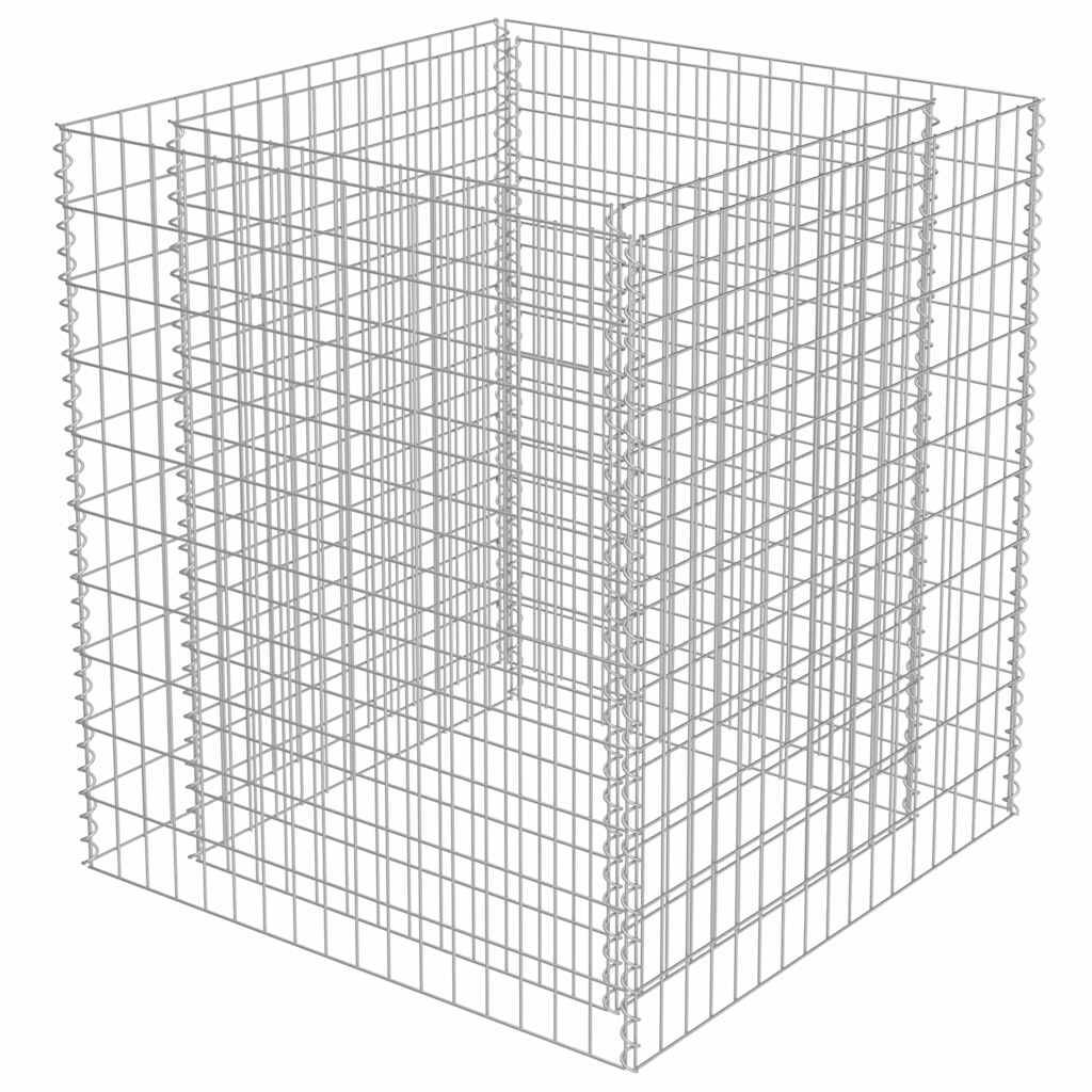 Jardinière | Lit surélevé à gabion Acier galvanisé 90x90x100 cm - Image 3